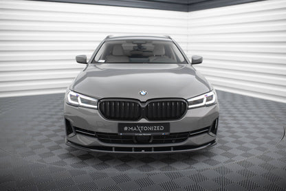 Maxton Front Ansatz V.1 für BMW 5er G30 / G31 Facelift schwarz Hochglanz