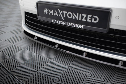 Maxton Front Ansatz V.6 für Volkswagen Golf R Mk7 schwarz Hochglanz