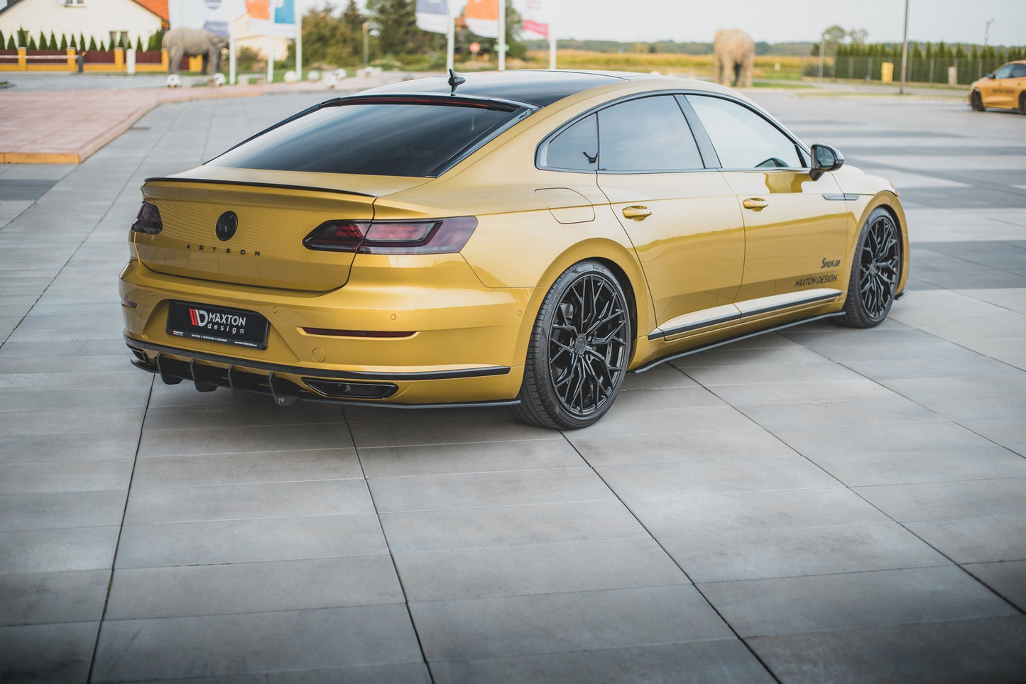 Maxton Robuste Racing Diffusor Heck Ansatz für Volkswagen Arteon R-Line