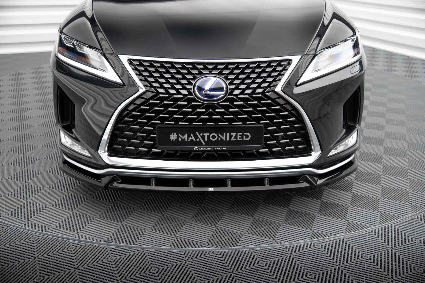 Maxton Front Ansatz für Lexus RX Mk4 Facelift schwarz Hochglanz