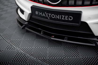 Maxton Front Ansatz V.3 für Mercedes-Benz A45 AMG W176 schwarz Hochglanz