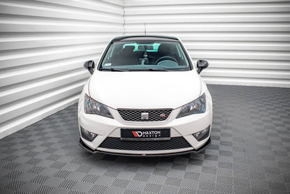 Maxton Front Ansatz V.1 für Seat Ibiza FR SC Mk4 Facelift schwarz Hochglanz