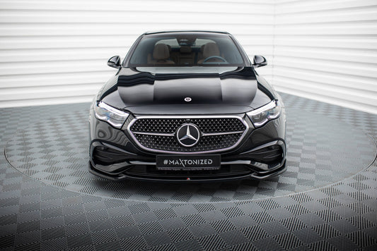 Maxton Front Ansatz V.1 für Mercedes-Benz E AMG-Line W214 schwarz Hochglanz