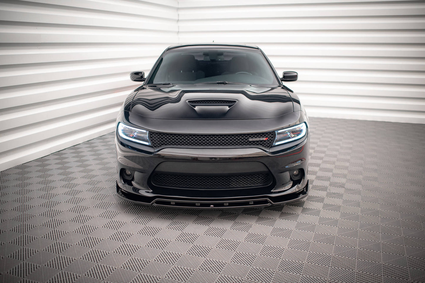 Maxton Front Ansatz V.1 für Dodge Charger SRT Mk7 Facelift schwarz matt
