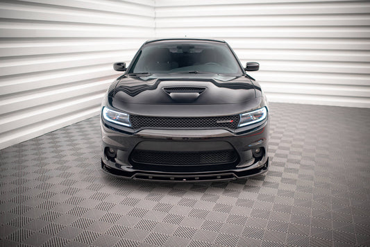 Maxton Front Ansatz V.1 für Dodge Charger SRT Mk7 Facelift schwarz Hochglanz