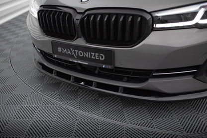 Maxton Front Ansatz V.1 für BMW 5er G30 / G31 Facelift schwarz Hochglanz