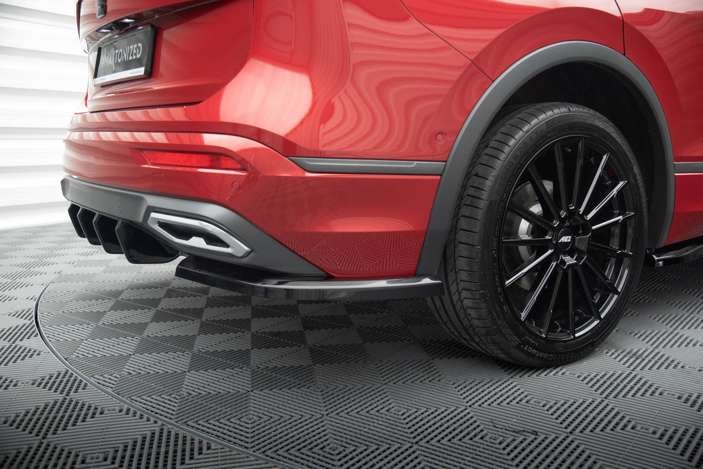 Maxton Heck Ansatz Flaps Diffusor für Seat Tarraco FR Mk1 schwarz Hochglanz