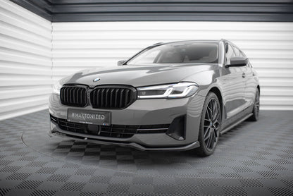 Maxton Front Ansatz V.2 für BMW 5er G30 / G31 Facelift schwarz Hochglanz