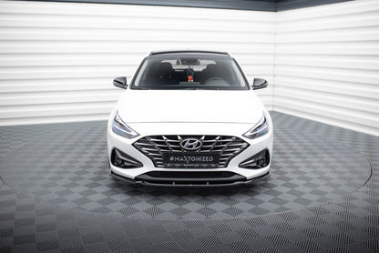 Maxton Front Ansatz V.1 für Hyundai I30 Mk3 Facelift schwarz Hochglanz