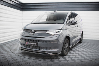 Maxton Front Ansatz V.1 für Volkswagen Multivan T7 schwarz Hochglanz