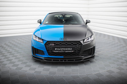Maxton Front Ansatz V.2 für Audi TT S 8S Facelift schwarz Hochglanz