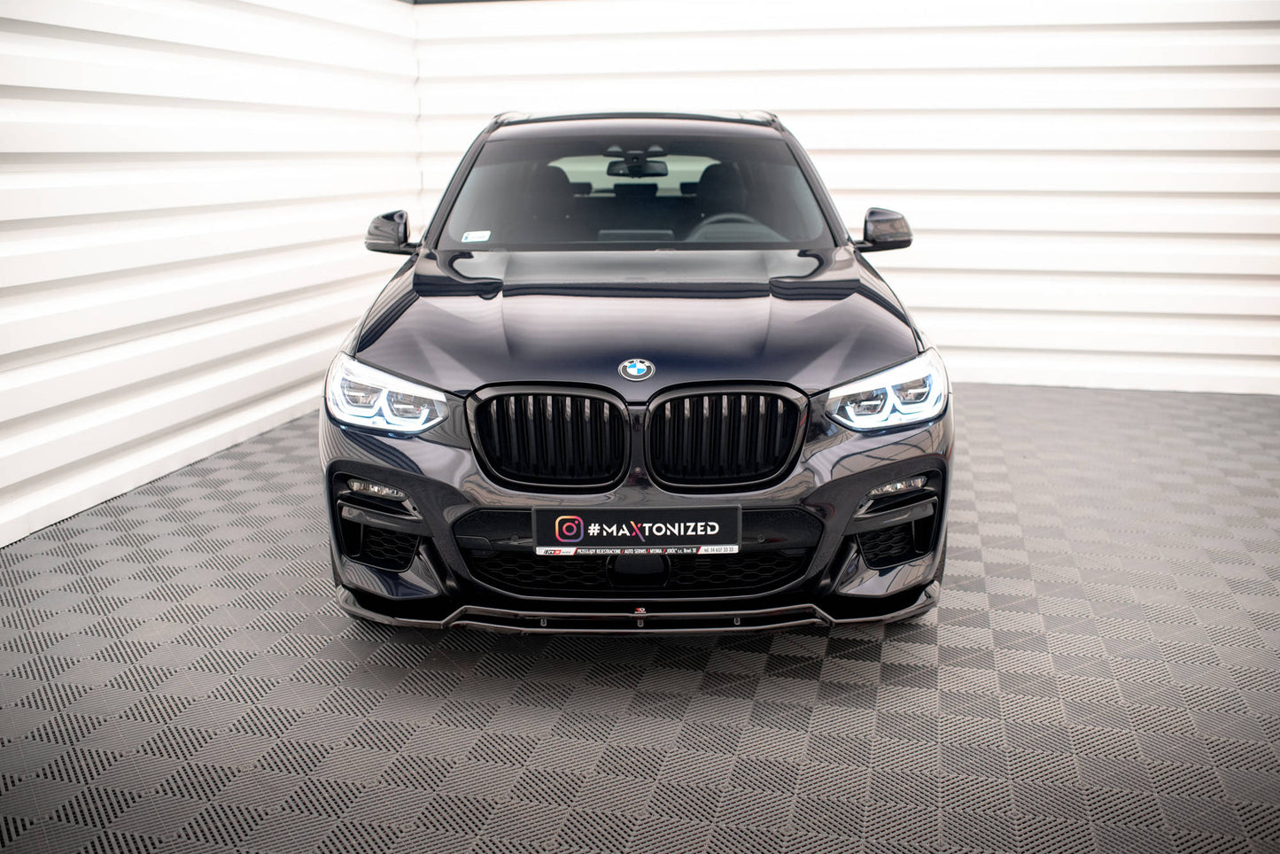 Maxton Front Ansatz V.1 für BMW X3 M40d / M40i / M-Paket G01  schwarz matt
