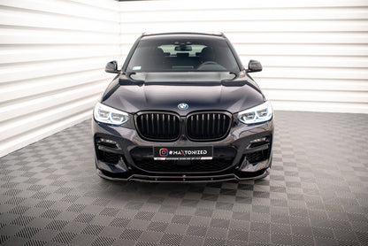 Maxton Front Ansatz V.1 für BMW X3 M40d / M40i / M-Paket G01  schwarz Hochglanz