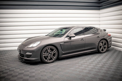 Maxton Seitenschweller Ansatz für V.1 für Porsche Panamera / Panamera Diesel / Panamera Turbo 970 schwarz Hochglanz