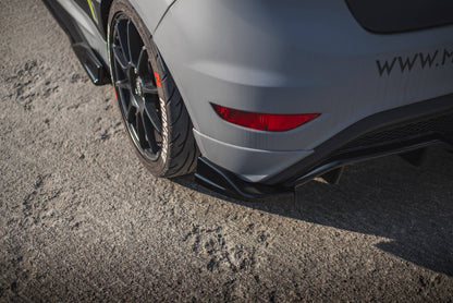 Maxton Heck Ansatz Flaps Diffusor V.2 für Ford Fiesta ST Mk7 Facelift schwarz Hochglanz
