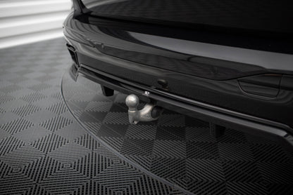 Maxton Mittlerer Diffusor Heck Ansatz DTM Look für BMW X7 M-Paket G07 Facelift schwarz Hochglanz