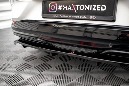 Maxton Mittlerer Diffusor Heck Ansatz DTM Look für Ford Mustang Mach-E Mk1 schwarz Hochglanz