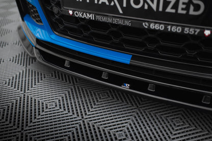 Maxton Front Ansatz V.2 für Audi TT S 8S Facelift schwarz Hochglanz