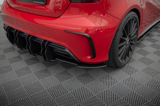 Maxton Street Pro Heck Ansatz Flaps Diffusor für Mercedes-Benz A 45 AMG W176 Facelift