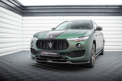 Maxton Front Ansatz V.1 für Maserati Levante Mk1 schwarz Hochglanz