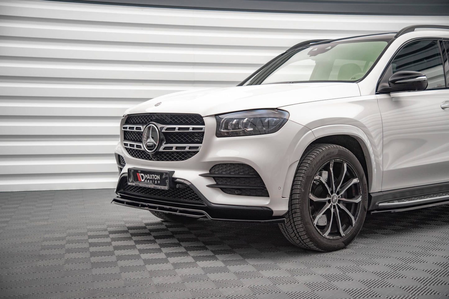 Maxton Front Ansatz für Mercedes-Benz GLS AMG-Line X167 schwarz Hochglanz