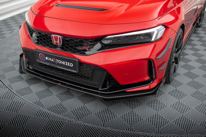 Maxton Street Pro Front Ansatz für +Flaps für + Flaps Honda Civic Type-R Mk 11 schwarz Hochglanz