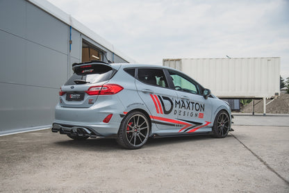 Maxton Robuste Racing Diffusor Heck Ansatz +Flaps für Ford Fiesta Mk8 ST schwarz Hochglanz