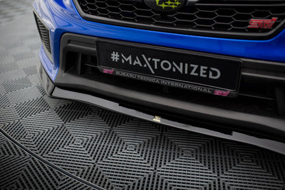 Maxton Front Ansatz V.1 für Subaru WRX STI Mk1 Facelift schwarz Hochglanz