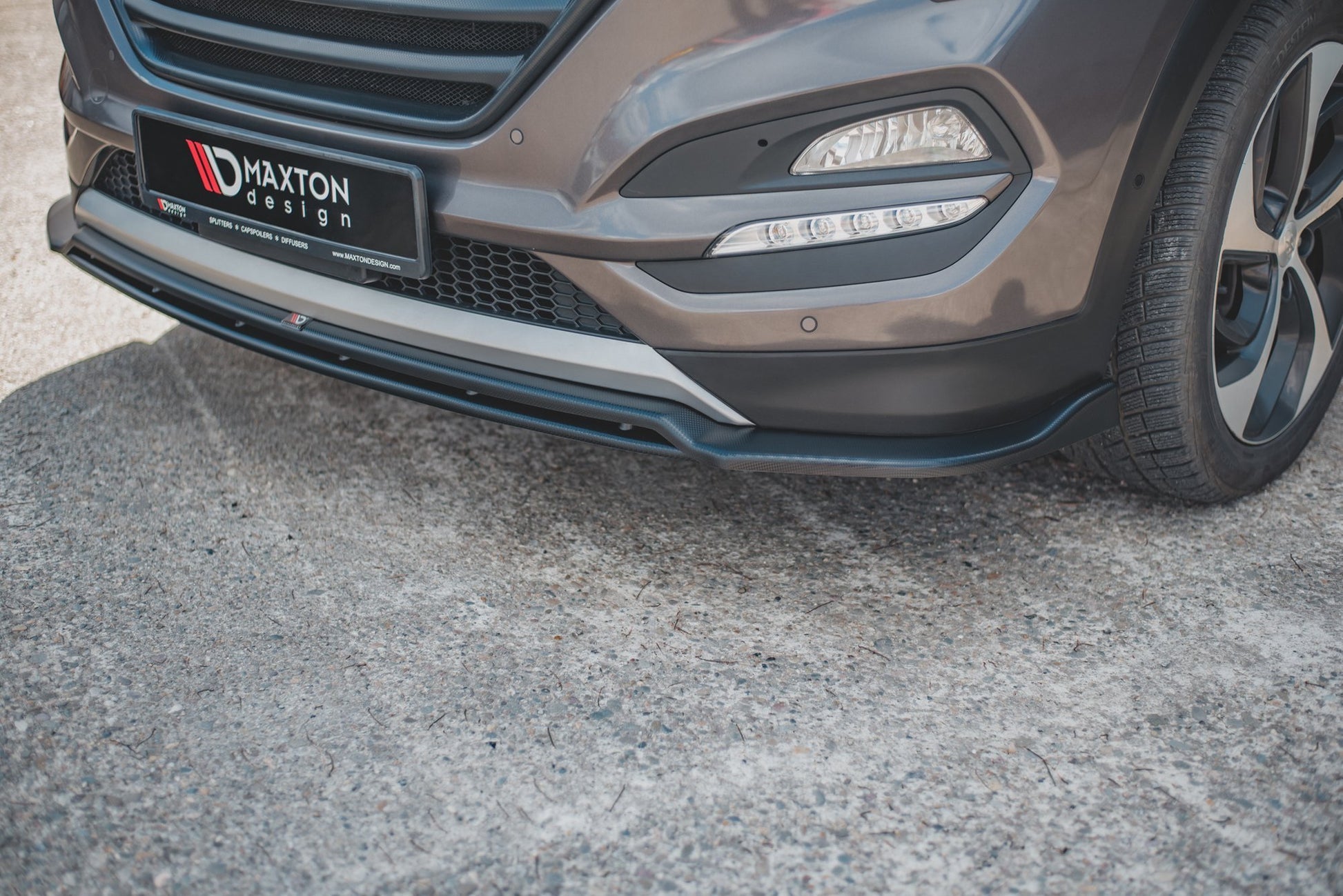 Maxton Front Ansatz für Hyundai Tucson Mk3 schwarz Hochglanz
