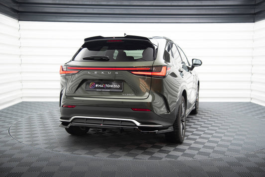 Maxton Spoiler CAP für 3D Lexus NX F-Sport Mk2 schwarz Hochglanz