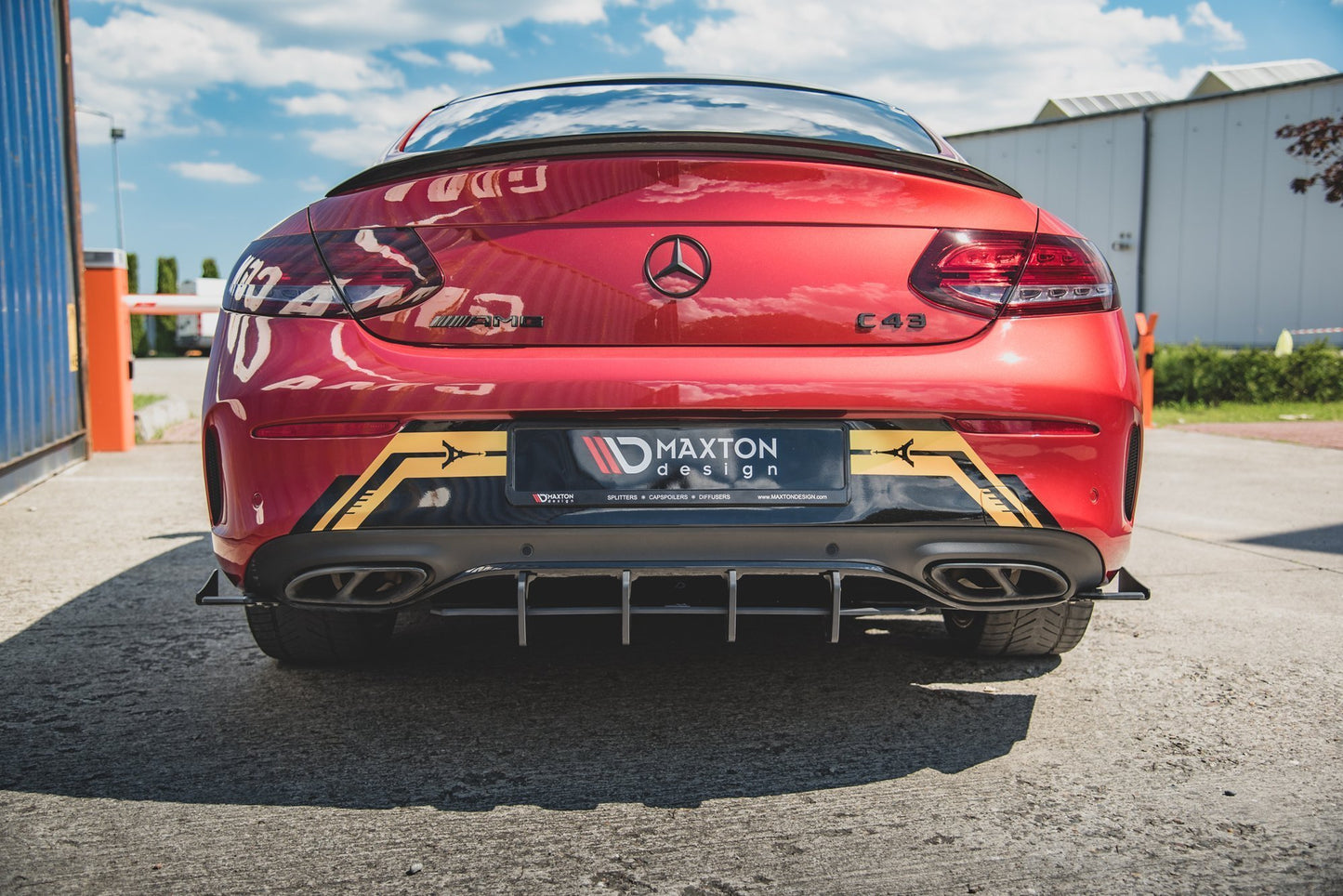 Maxton Robuste Racing Heckschürze für Mercedes-AMG C43 Coupe C205