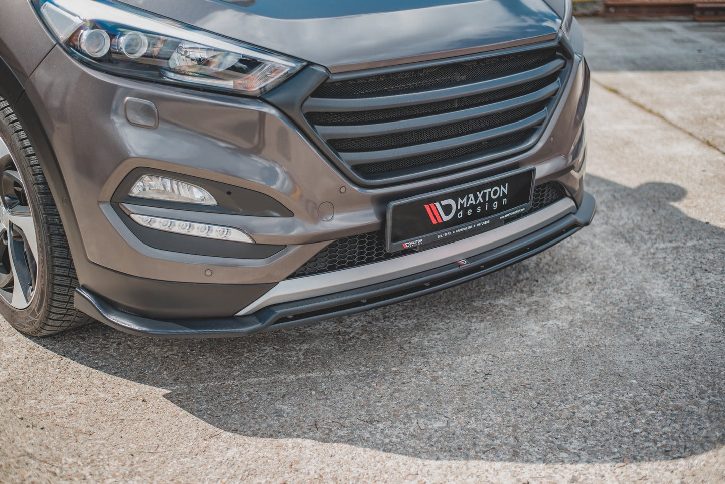 Maxton Front Ansatz für Hyundai Tucson Mk3 schwarz Hochglanz