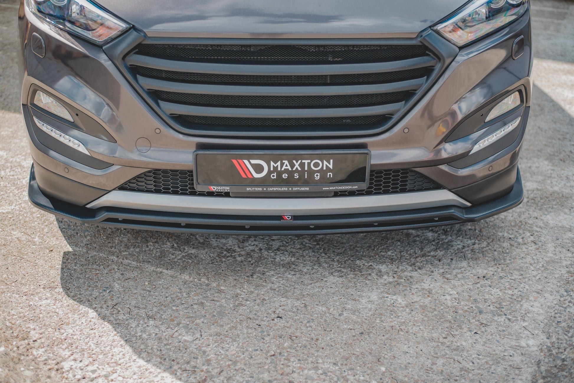 Maxton Front Ansatz für Hyundai Tucson Mk3 schwarz Hochglanz