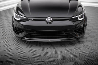 Maxton Front Ansatz V.7 für Volkswagen Golf R Mk8 schwarz Hochglanz