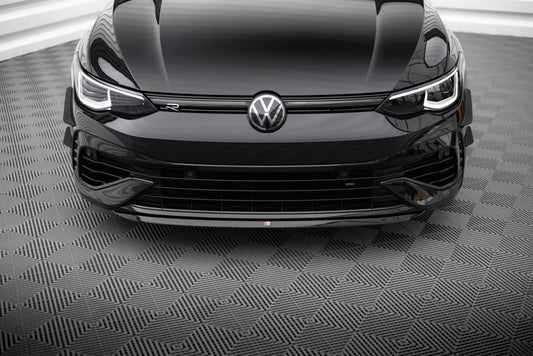 Maxton Front Ansatz V.7 für Volkswagen Golf R Mk8 schwarz Hochglanz