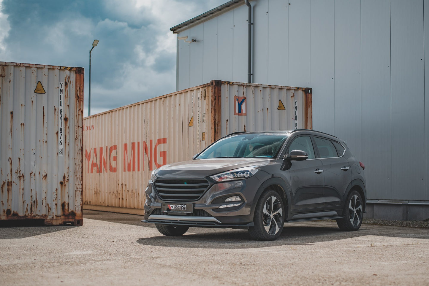 Maxton Front Ansatz für Hyundai Tucson Mk3 schwarz Hochglanz