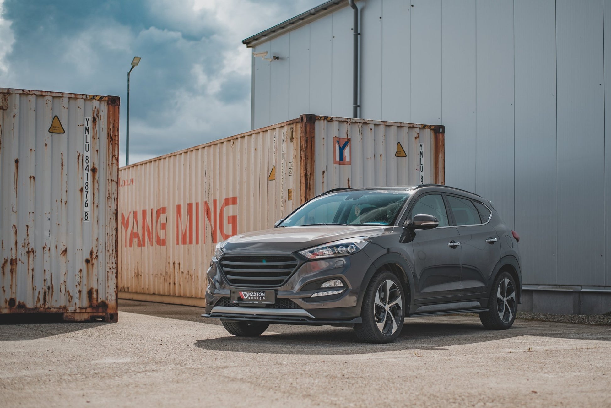 Maxton Front Ansatz für Hyundai Tucson Mk3 schwarz Hochglanz