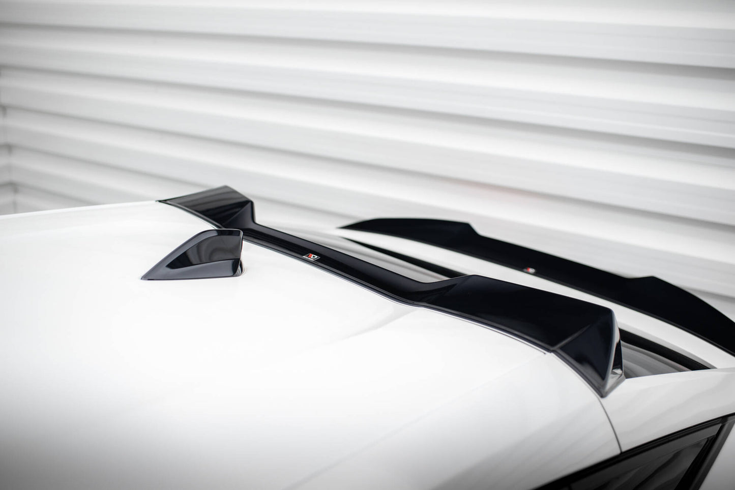 Maxton Höher Spoiler CAP für 3D Peugeot 408 Mk1 schwarz Hochglanz