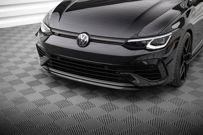 Maxton Front Ansatz V.7 für Volkswagen Golf R Mk8 schwarz Hochglanz