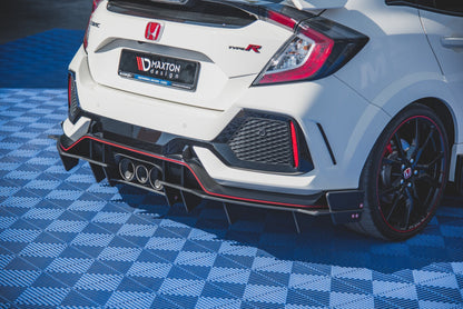 Maxton Robuste Racing Diffusor Heck Ansatz für Honda Civic X Type R