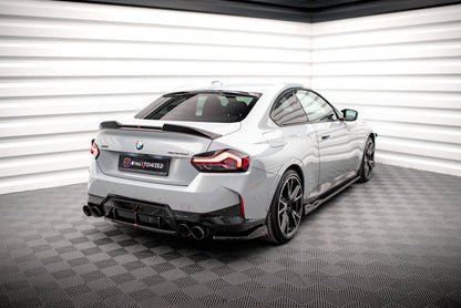 Maxton Heck Ansatz Flaps Diffusor V.1 für BMW 2 Coupe M240i G42 schwarz Hochglanz