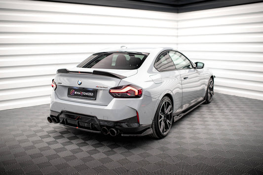 Maxton Heck Ansatz Flaps Diffusor V.1 für BMW 2 Coupe M240i G42 schwarz Hochglanz