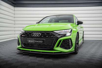 Maxton Set od Carbon Splitters Audi RS3 8Y Limousine schwarz matt