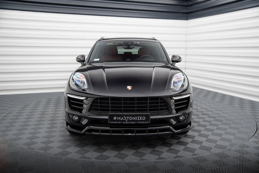 Maxton Front Ansatz V.3 für Porsche Macan Mk1 schwarz Hochglanz