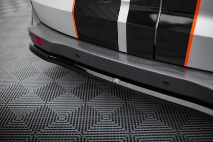 Maxton Zentrale Hinten Splitte Ford Transit Courier Mk1 schwarz Hochglanz