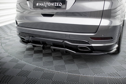Maxton Mittlerer Diffusor Heck Ansatz DTM Look für Ford S-Max ST-Line Mk2 schwarz Hochglanz