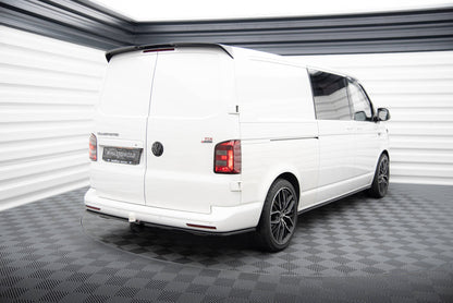 Maxton Zentrale Hinten Splitte Volkswagen T6 Long Facelift schwarz Hochglanz