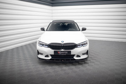 Maxton Front Ansatz V.2 für BMW 3er Sport Line G20 / G21 schwarz Hochglanz