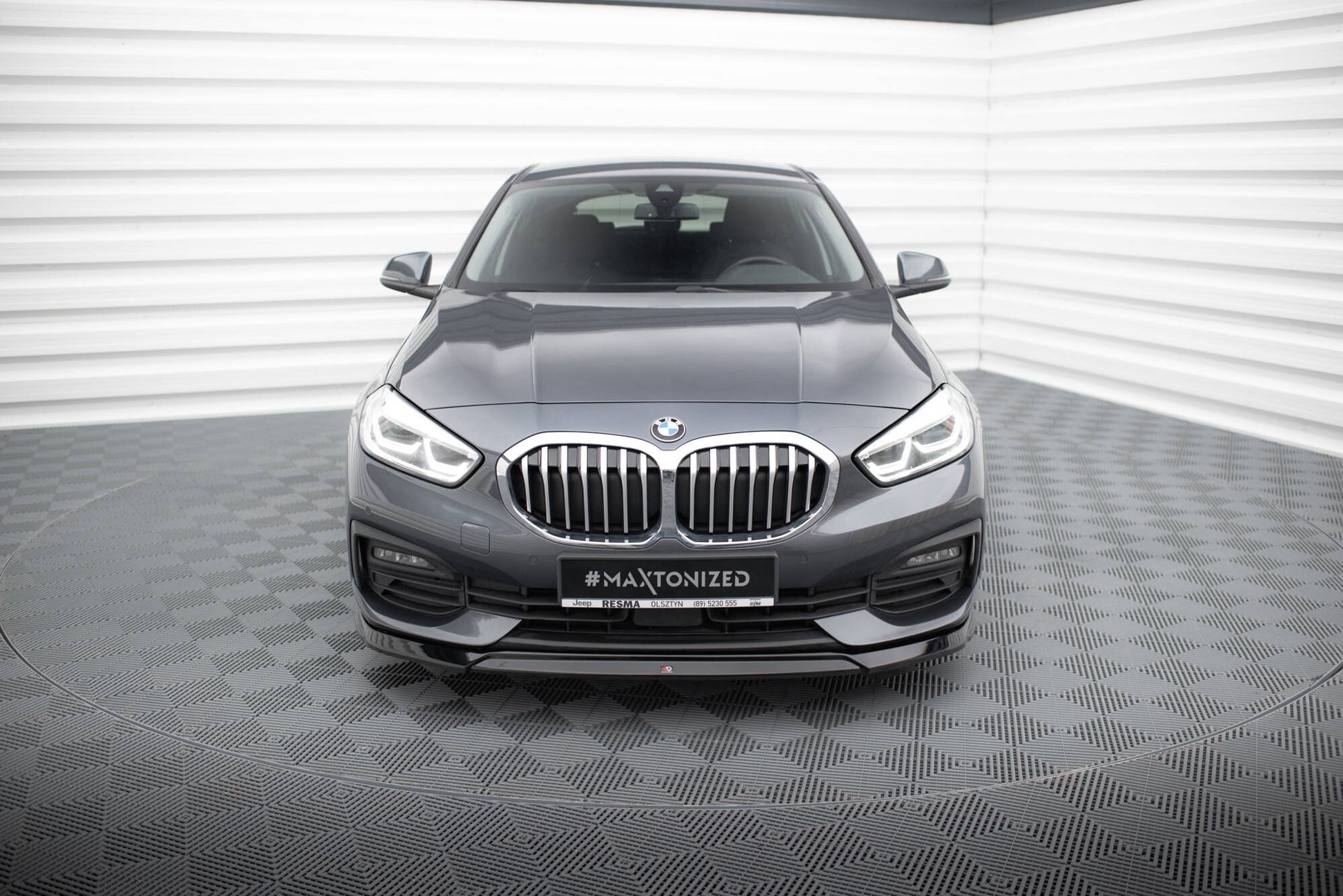 Maxton Front Ansatz V.2 für BMW 1er F40 schwarz Hochglanz