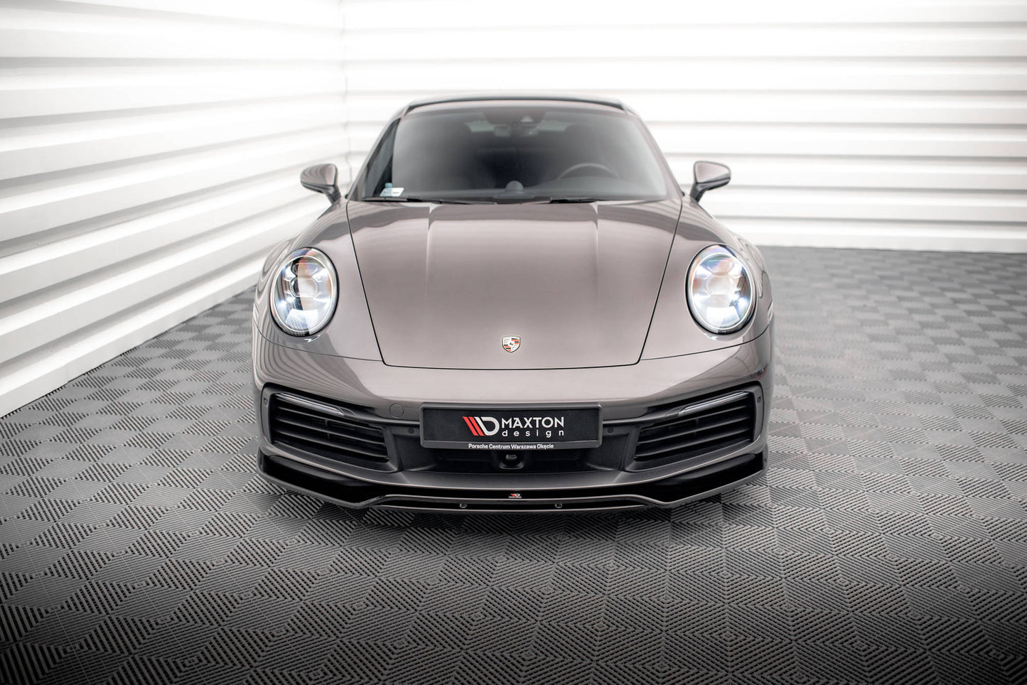 Maxton Front Ansatz für Porsche 911 Carrera 4S 992 schwarz Hochglanz